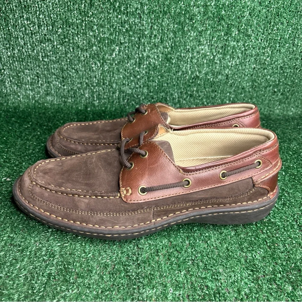 Nunn‎ Bush Comfort Boat Shoes Brown Leather Mens Size 10.5 M